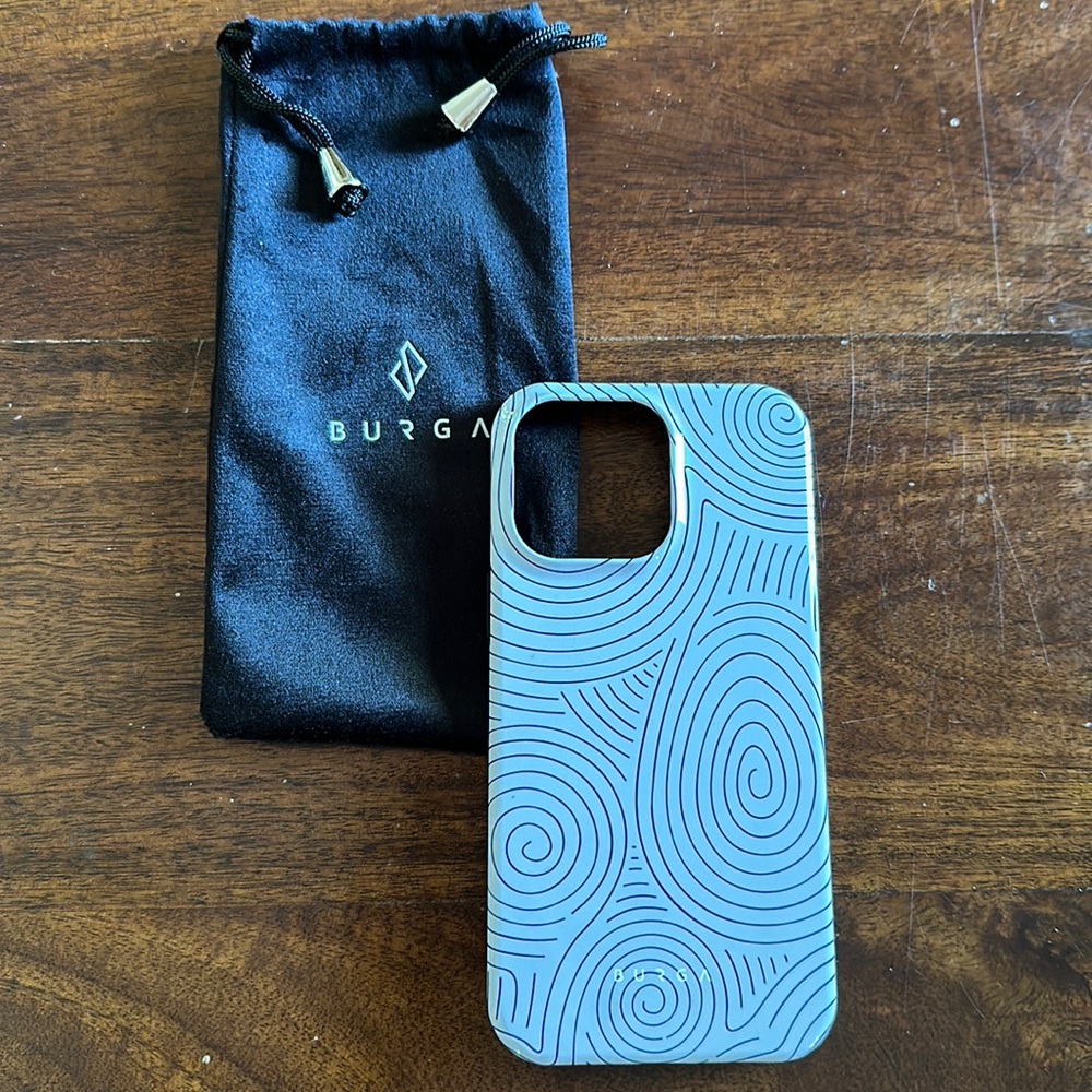 Burga tough iPhone 14 pro max case in calm sailing pattern